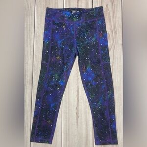 CVG Constantly Varied Gear Size Small Galaxy Print Capri Leggings